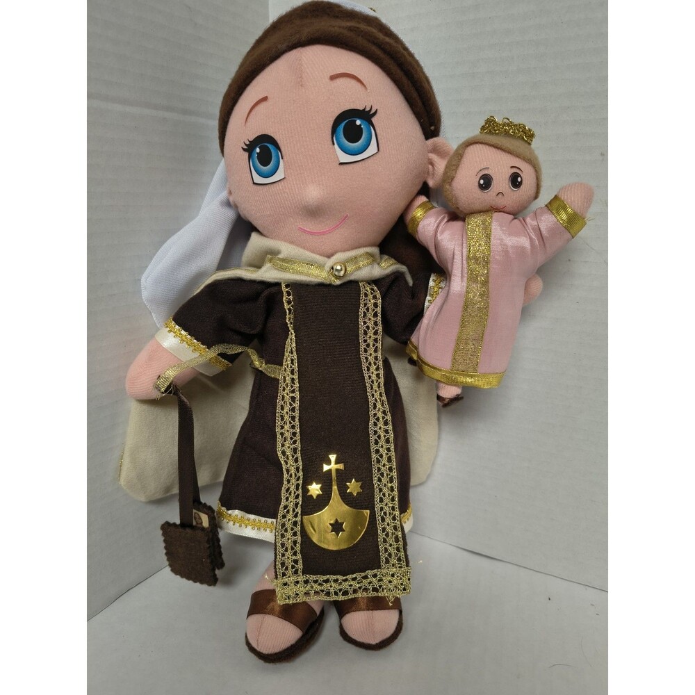 Our Lady of Mt Carmel Plush Doll, Handmade Toy, Approx 14" Soft & Cuddly